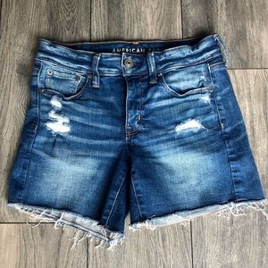 American Eagle midi jean shorts